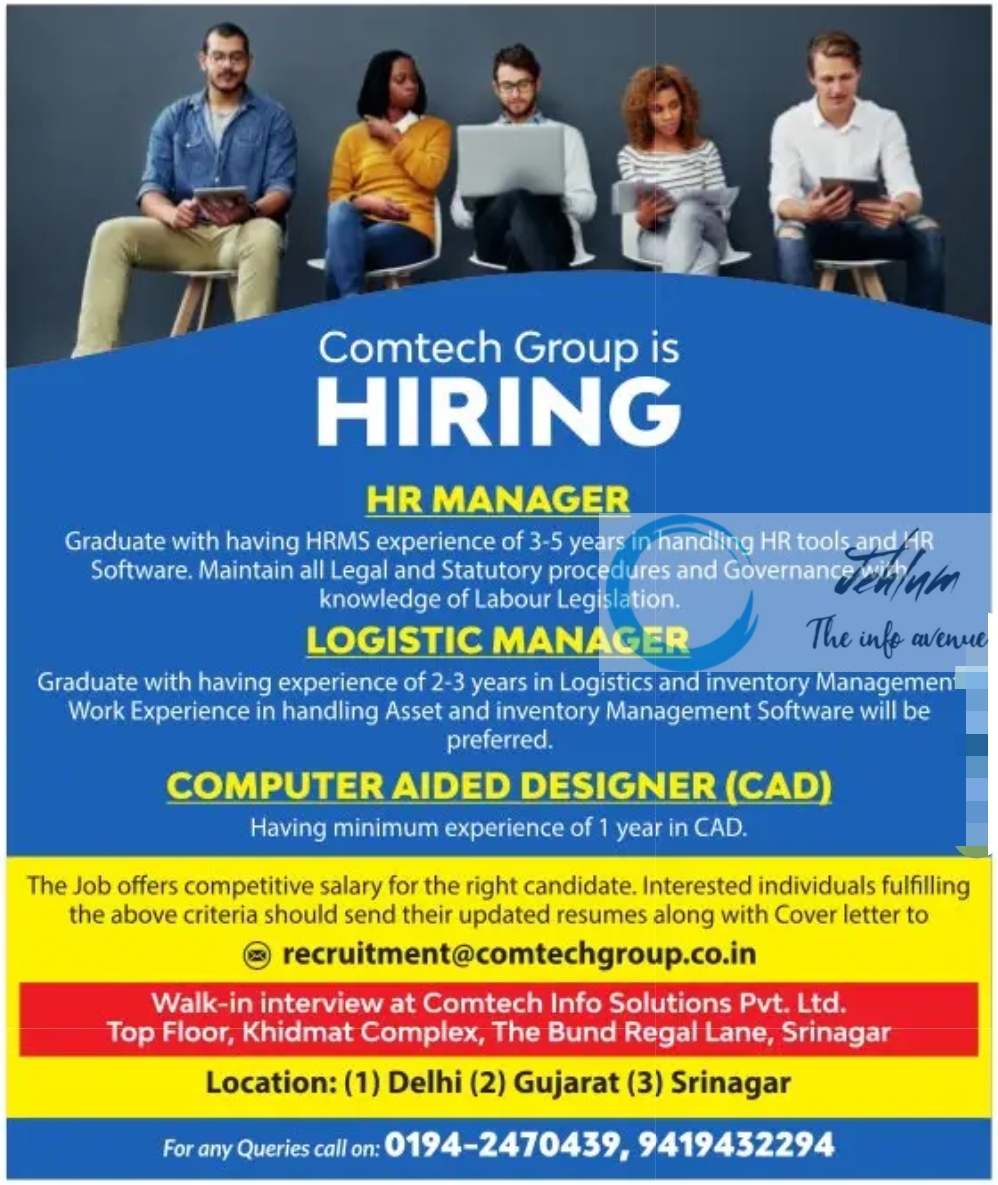 Comtech Group Kashmir Jobs Recruitment 2023