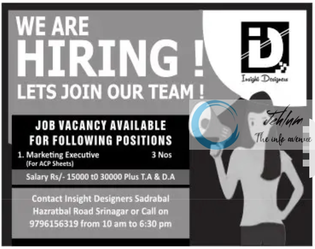Insight Designers Srinagar Marketing Jobs Notification 2023