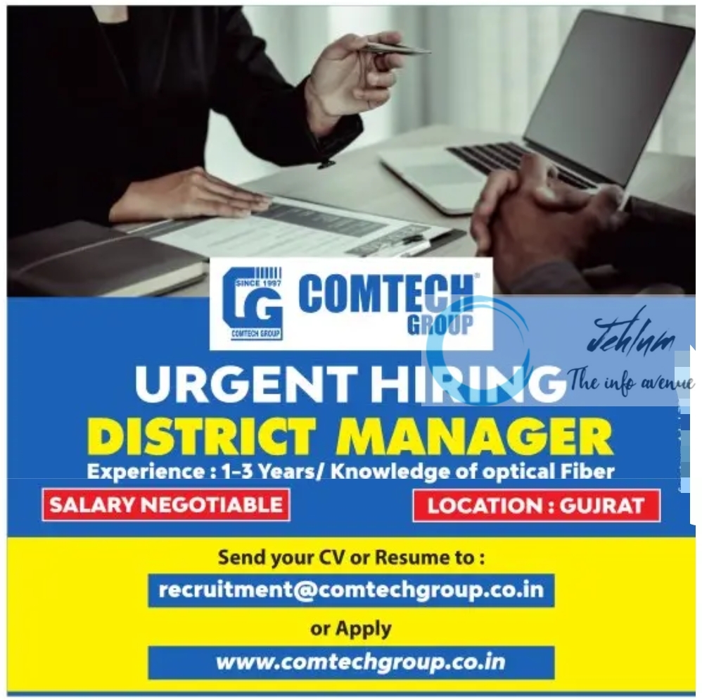 COMTECH GROUP DISTRICT MANAGER JOBS NOTIFICATION 2023