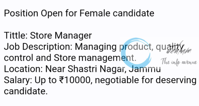 Grocery 365 Jammu Store Manager Jobs 2023