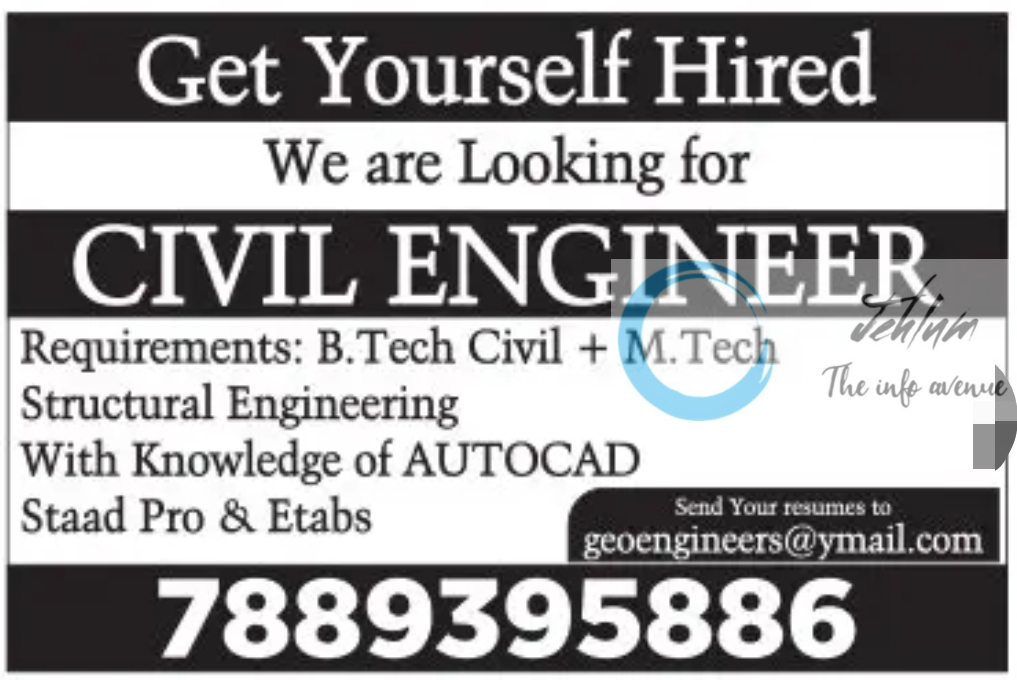 Geo Engineers Srinagar Civil Engineer Jobs Vacancy 2023