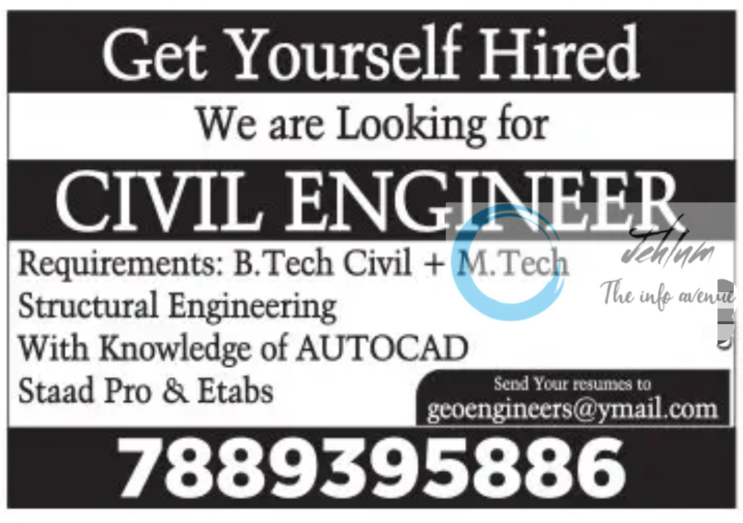 Geo Engineers Srinagar Civil Engineer Jobs 2023