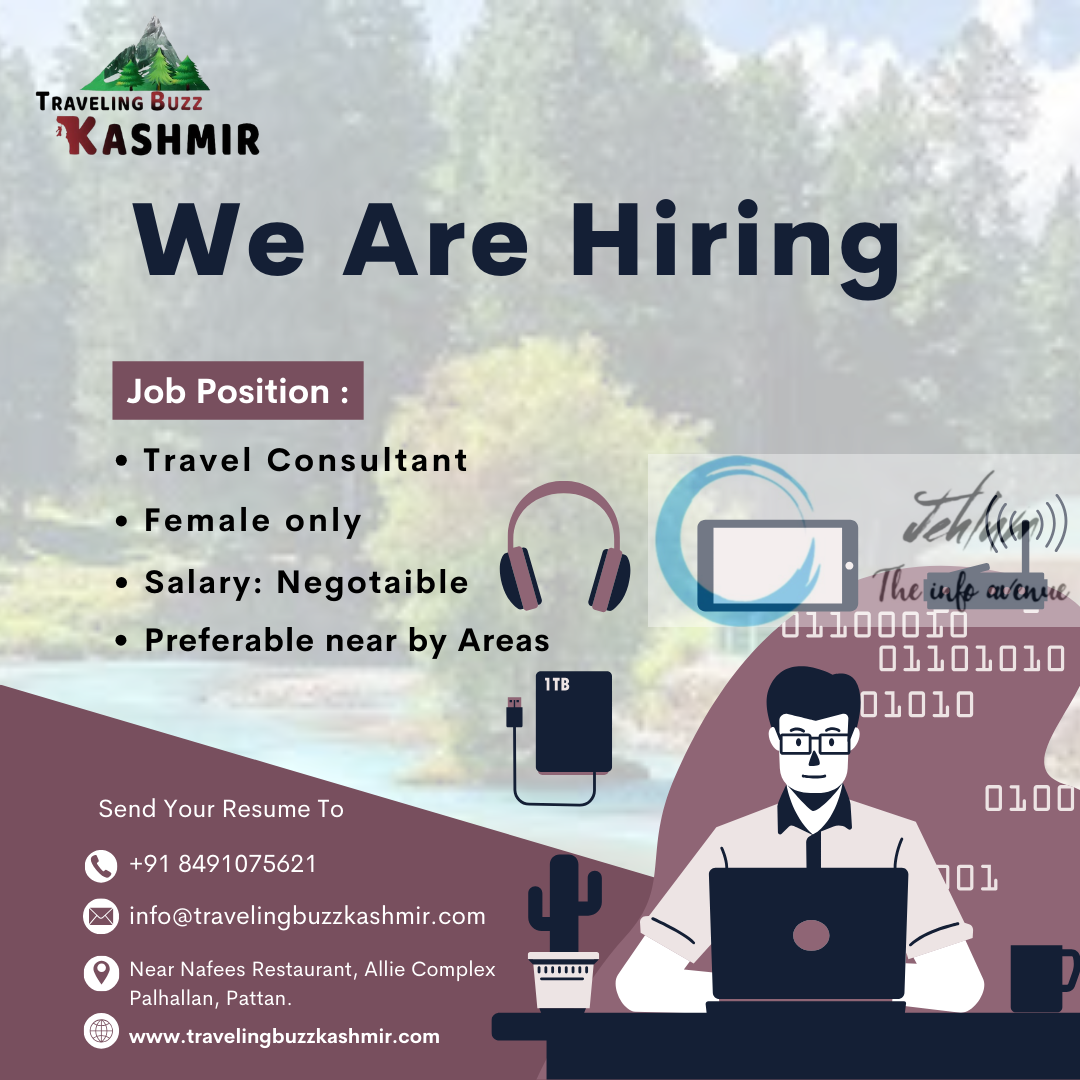 Traveling Buzz Kashmir Jobs Openings 2023