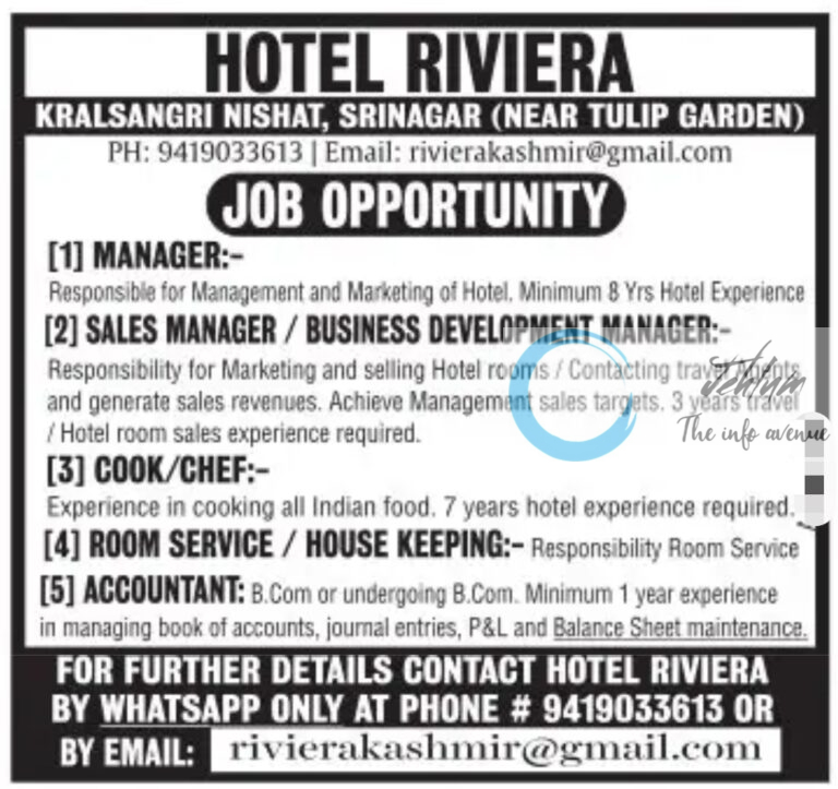 HOTEL RIVIERA SRINAGAR JOBS 2024 Jehlum The Info Avenue   Screenshot 2024 01 24 20 41 56 19 40deb401b9ffe8e1df2f1cc5ba480b12 768x723 