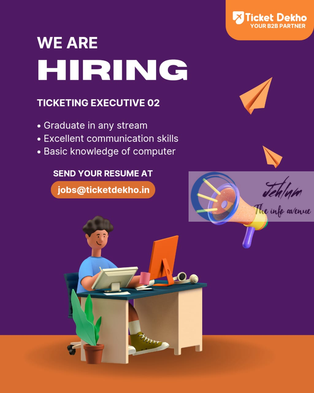 Ticket Dekho Srinagar Jobs Vacancy 2024