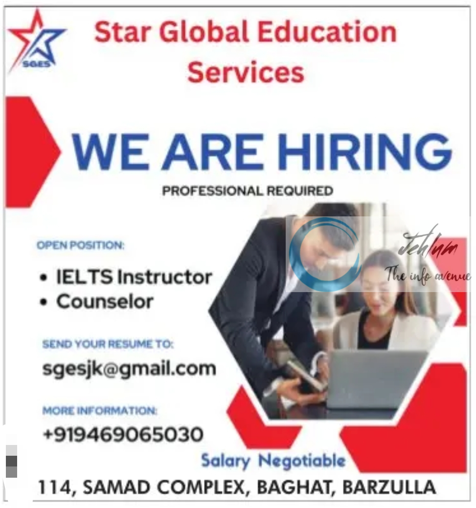 Star Global Education Services Srinagar Jobs 2024