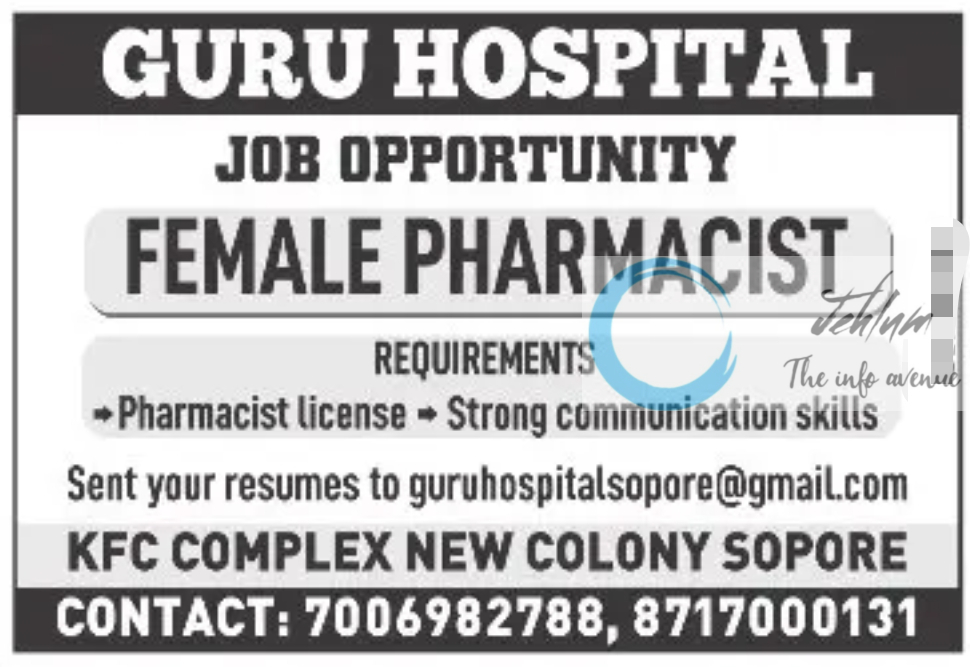 GURU HOSPITAL SOPORE JOB OPPORTUNITY 2024