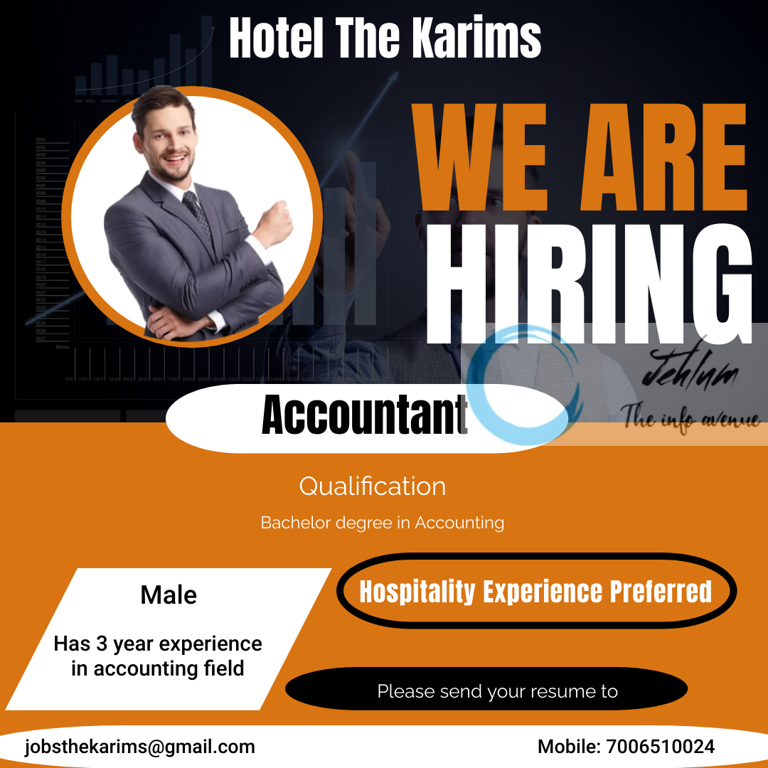 Hotel The Karims Srinagar Accountant Jobs 2024
