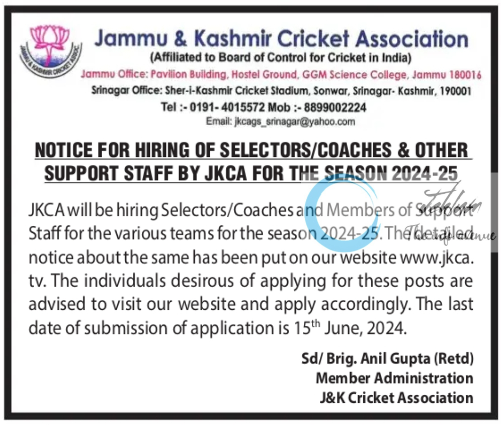 JKCA ADVERTISEMENT NOTICE 2024