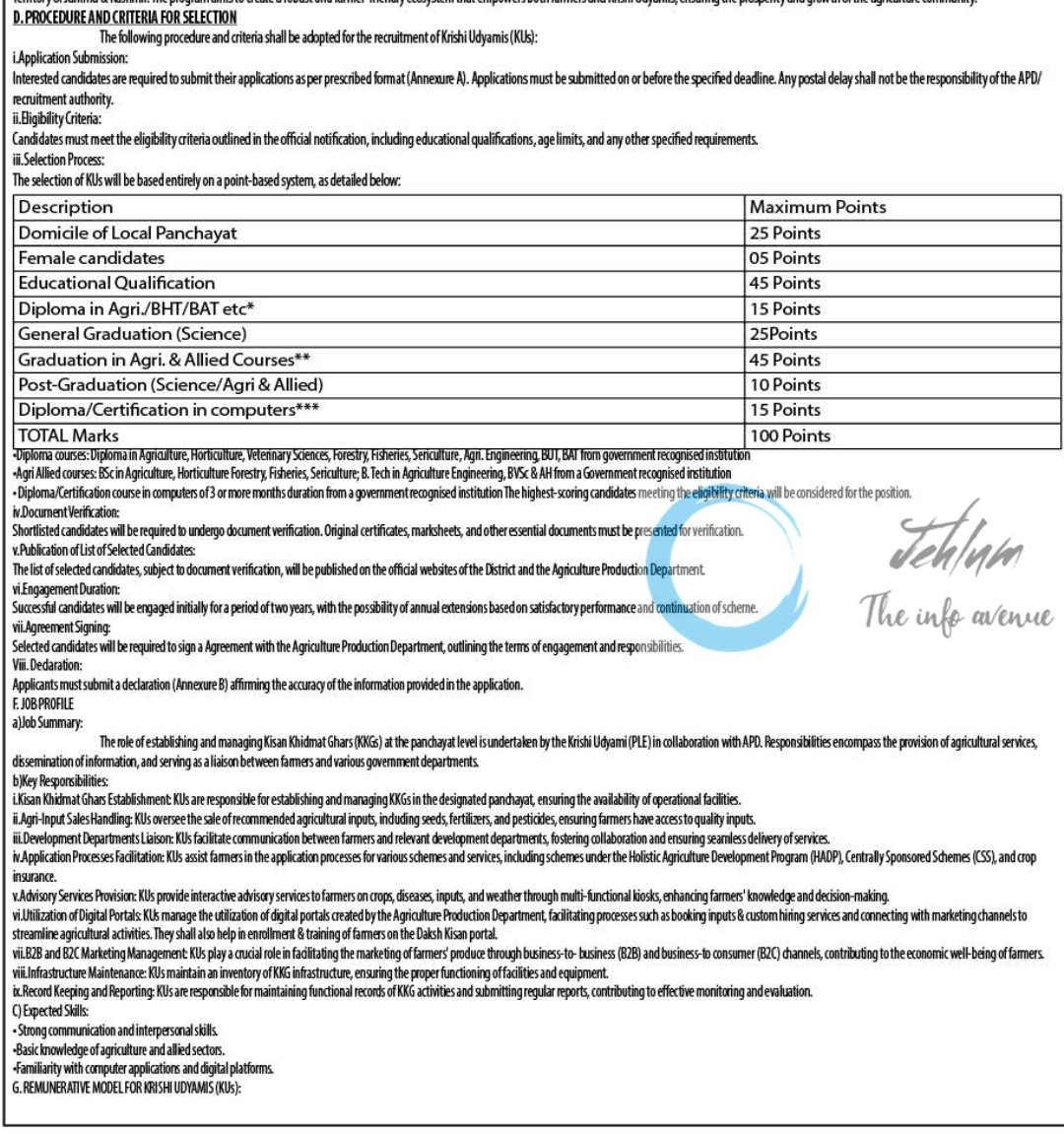 DDC Bandipora Krishi Udyamis KUs Recruitment Advertisement Notice 2024