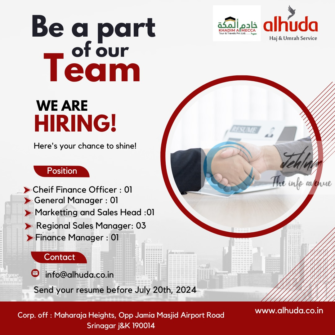 Alhuda Haj & Umrah Services Srinagar Jobs Vacancy 2024