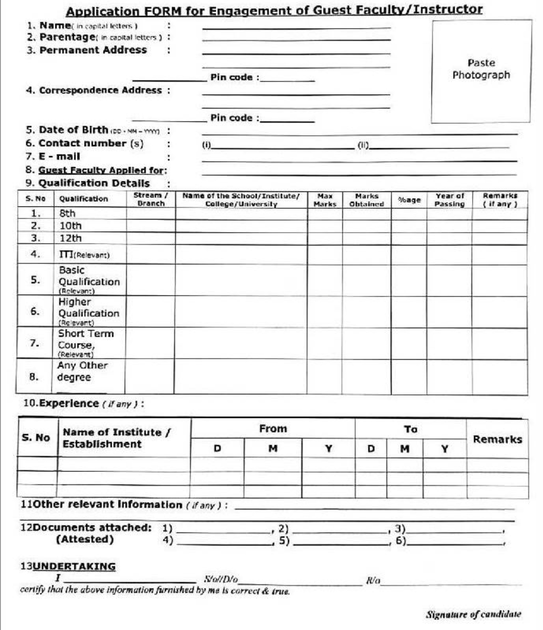 ITI BHALLESSA GUEST INSTRUCTOR ADVERTISEMENT NOTICE 2024