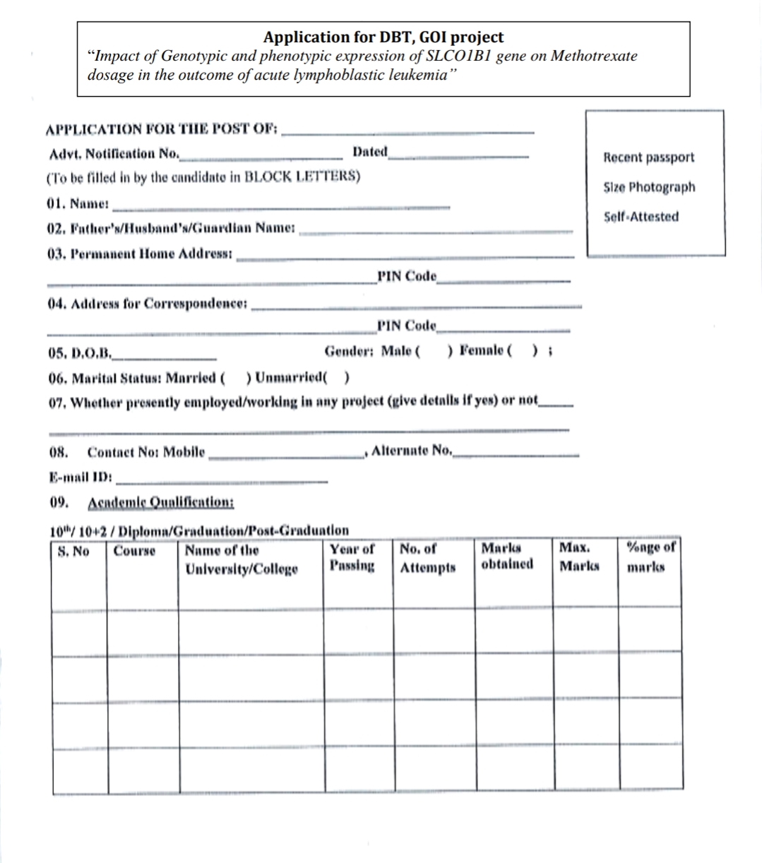 SKIMS Soura Srinagar Advertisement Notice No SIMS/140/DBT/2024/60