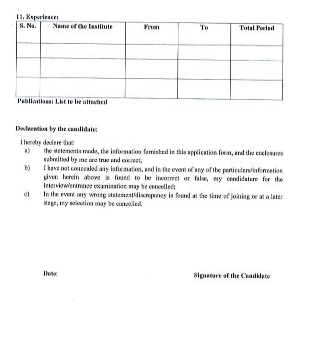 SKIMS Soura Srinagar Advertisement Notice No SIMS/140/DBT/2024/60