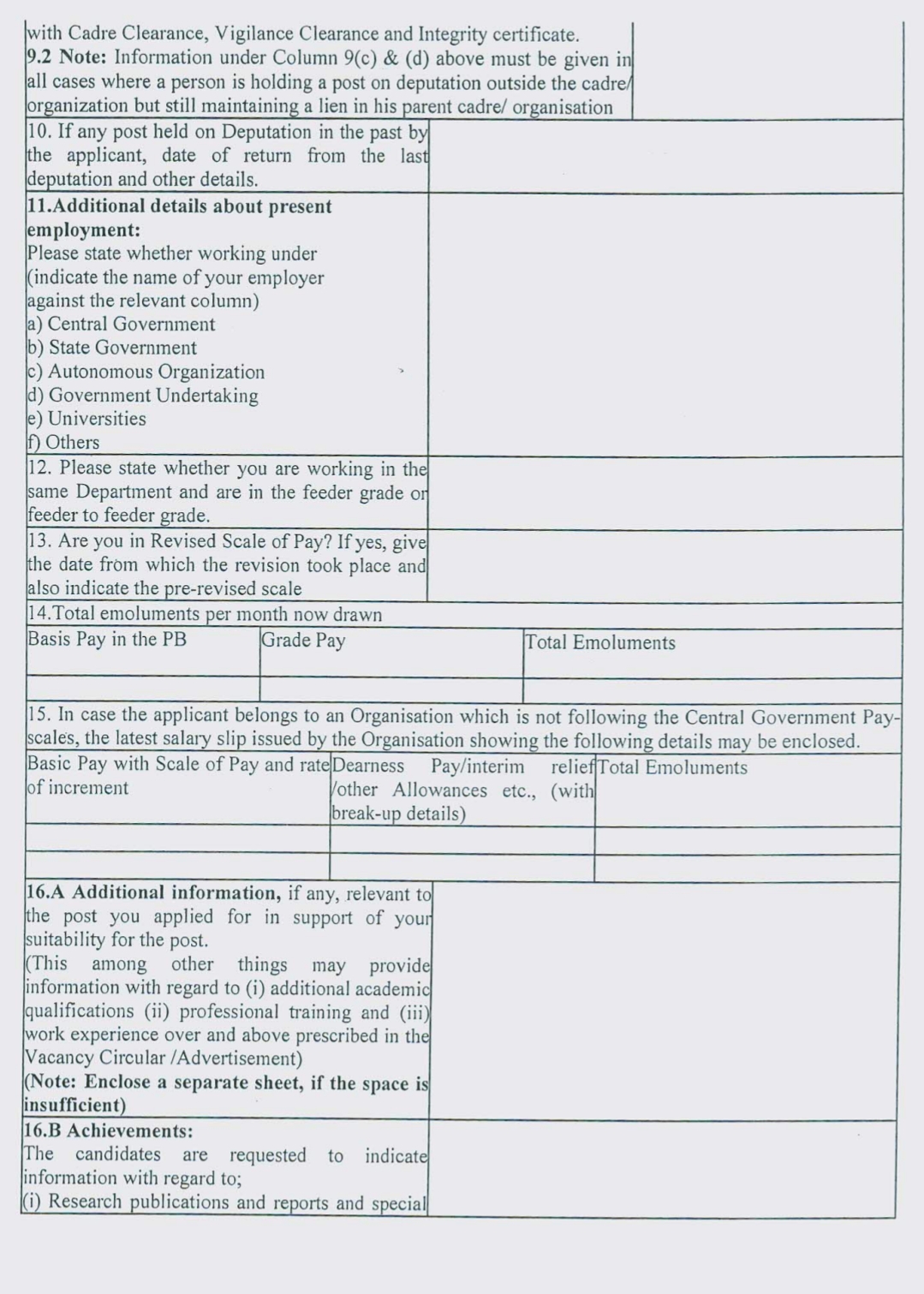 Govt of India Ministry of Culture Additional Director General ADG Recruitment Advertisement Notice No 16/28/2018-M-1 2024