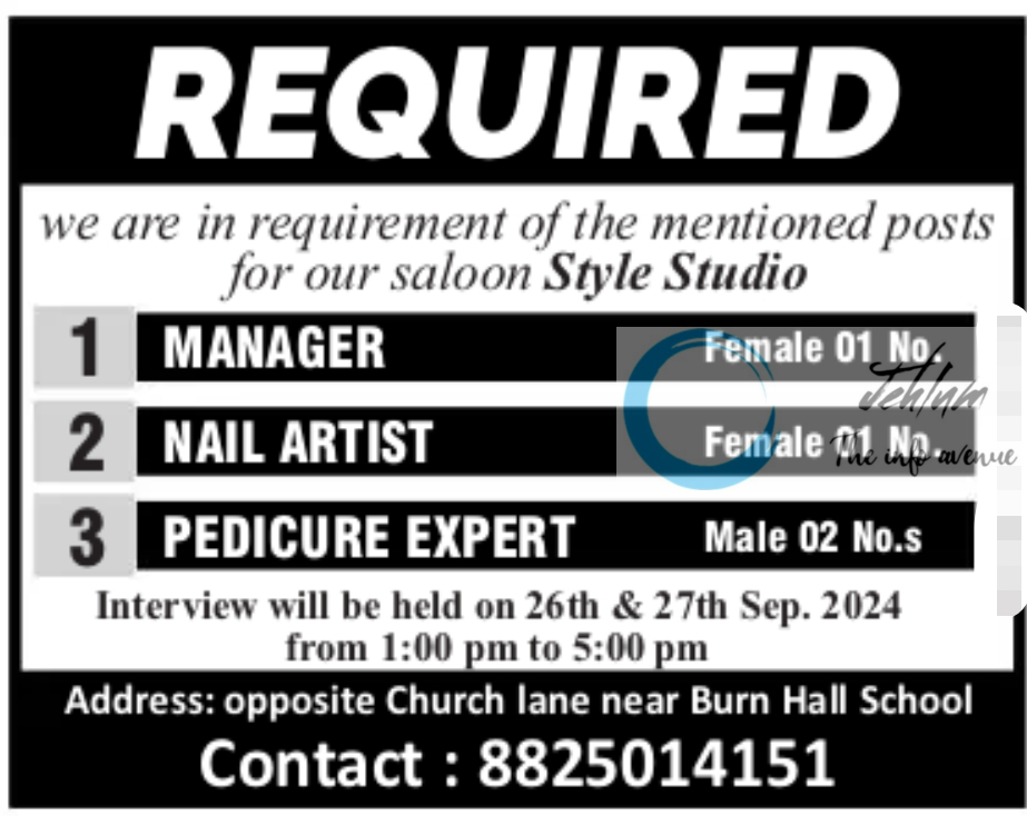 Style Studio Saloon Srinagar Jobs Vacancy 2024