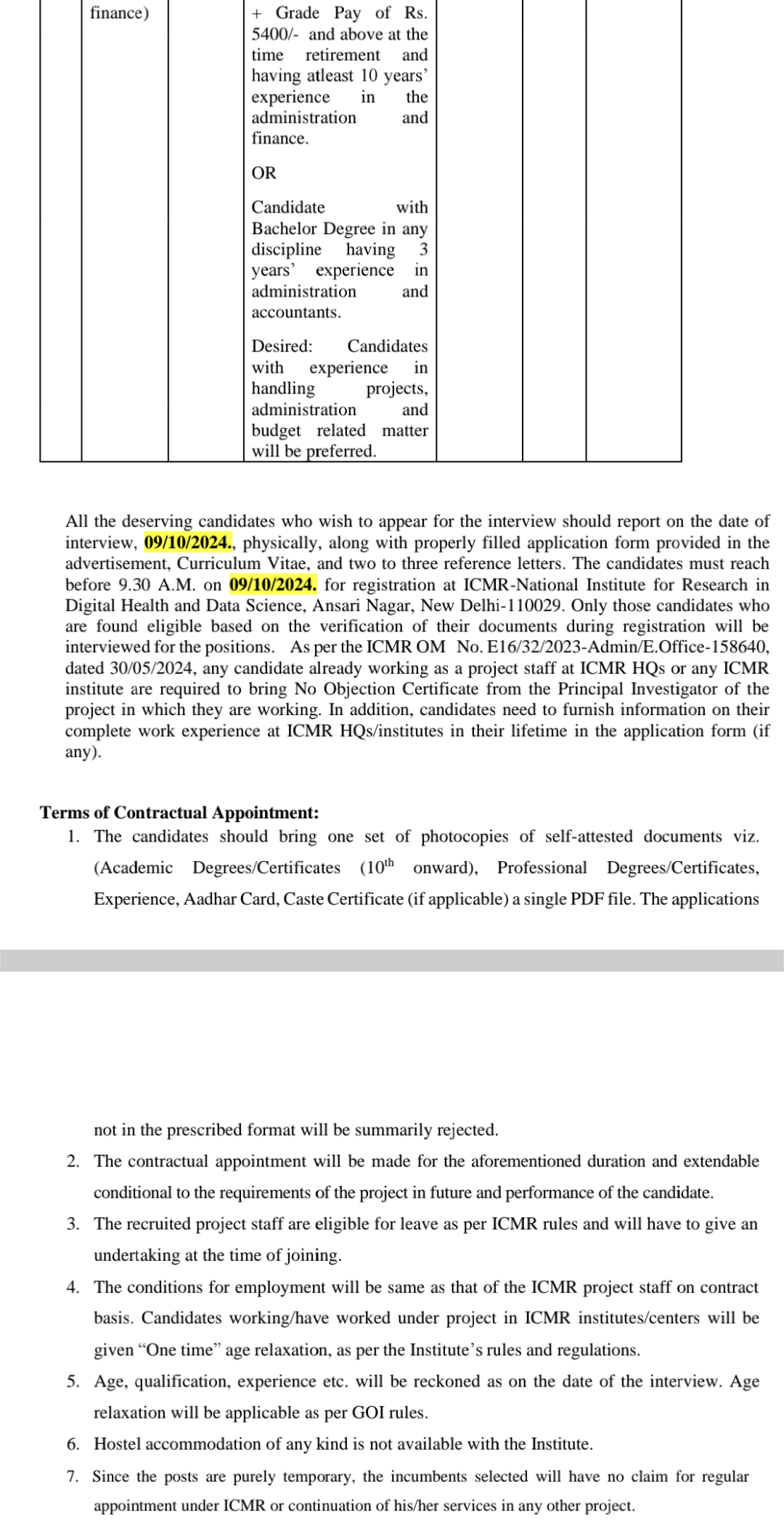 ICMR National Institute for Research in Digital Health and Data Science NIRDHDS VACANCY ADVT NO 01/VTER/NIMS/2022-25/Consultants