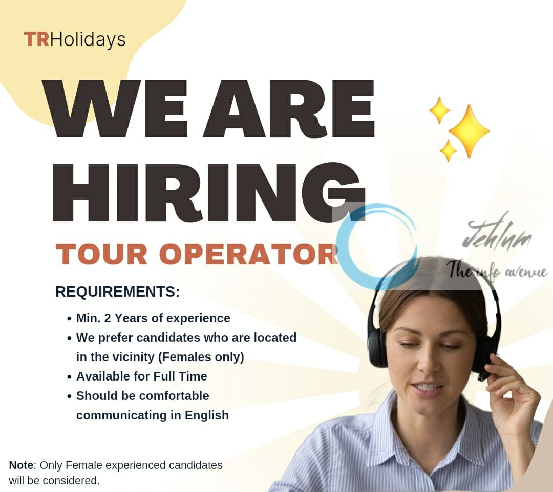 TR Holidays Srinagar Jobs Vacancy 2025