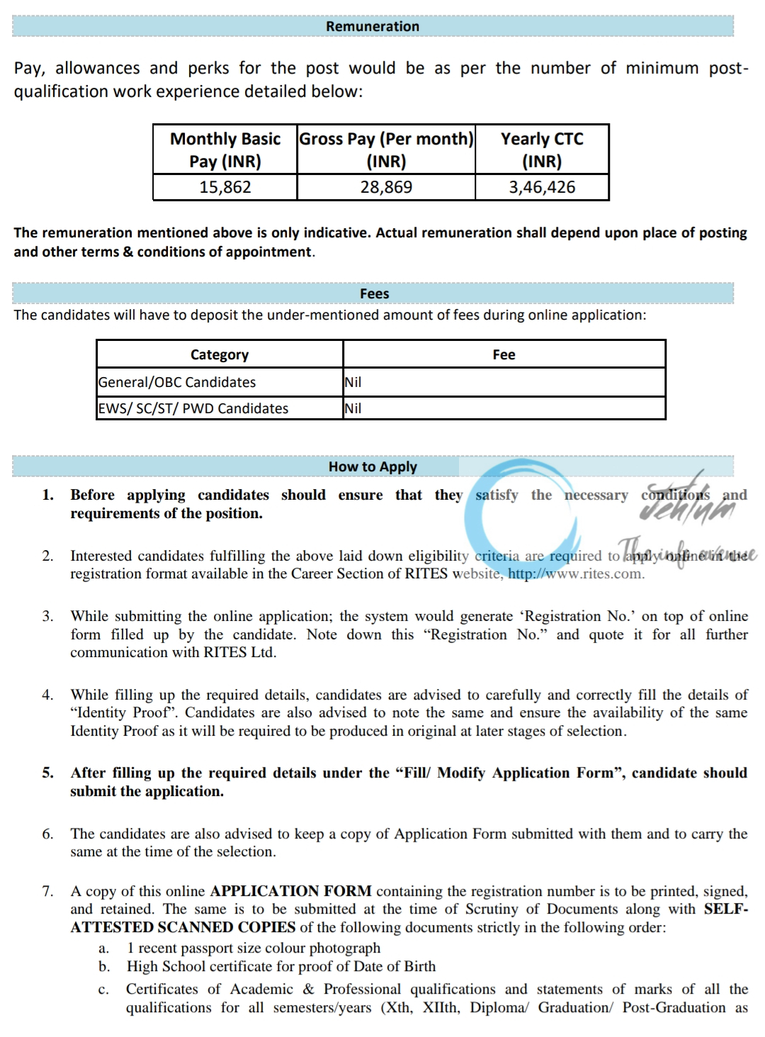 RITES LIMITED ENGINEERING PROFESSIONALS RECRUITMENT ADVERTISEMENT 2025