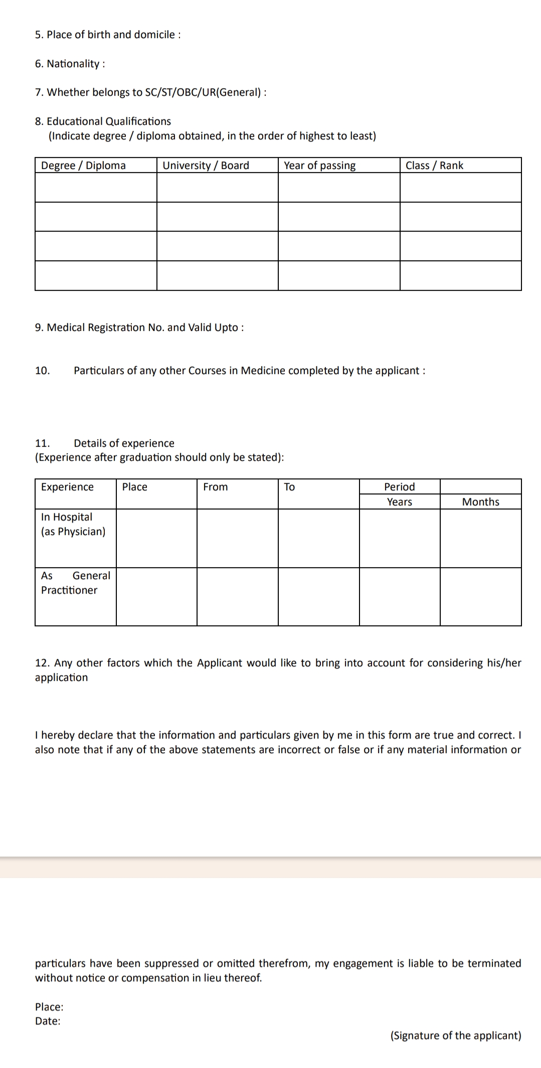 NABARD Banks Medical Officer BMO Recruitment Advertisement Notice 2025