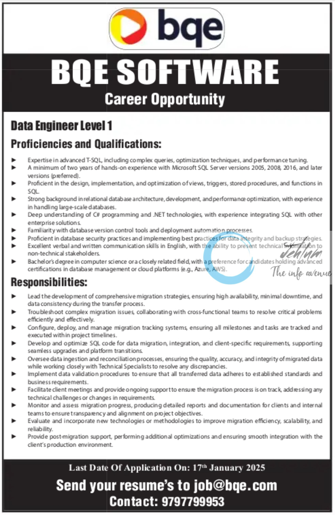 BQE SOFTWARE Srinagar Data Engineer Career Opportunity 2025