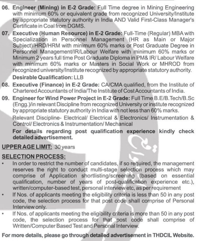 THDC India Limited THDCIL E-2 Grade Engineer/Executive Recruitment Advertisement Notice 2025