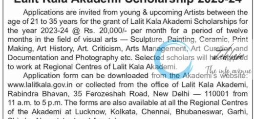 National Academy of Art Lalit Kala Akademi Scholarship 2023-24