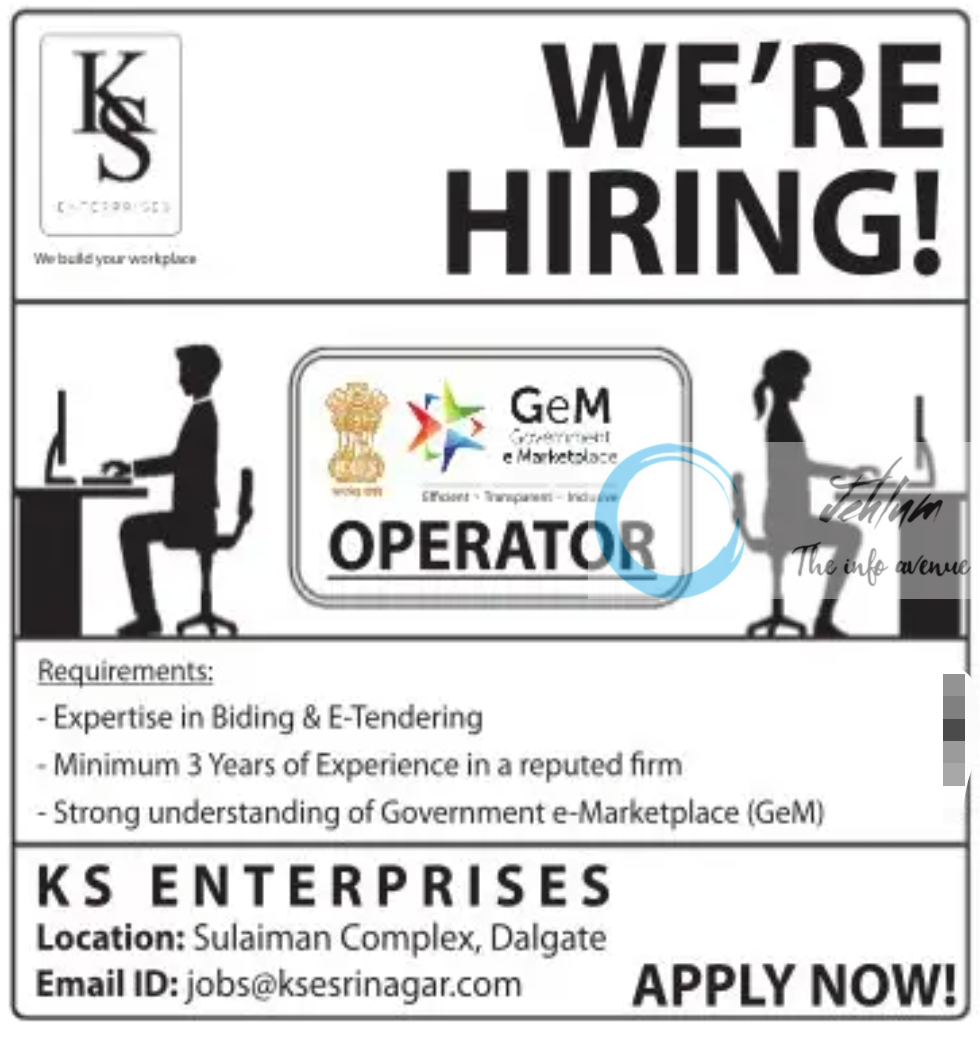 KS ENTERPRISES SRINAGAR JOBS VACANCY 2025