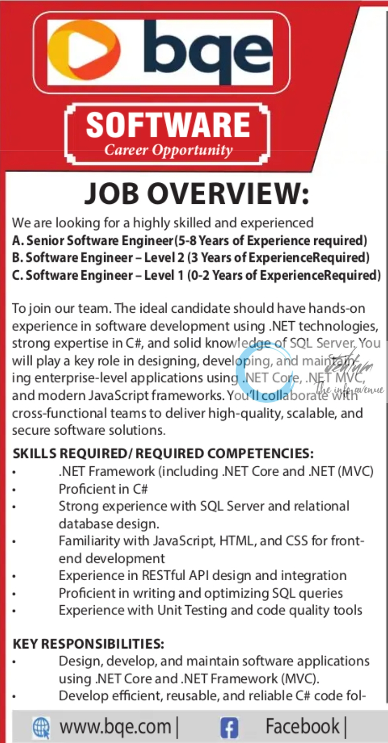 BQE SOFTWARE SRINAGAR SOFTWARE ENGINEER 2025