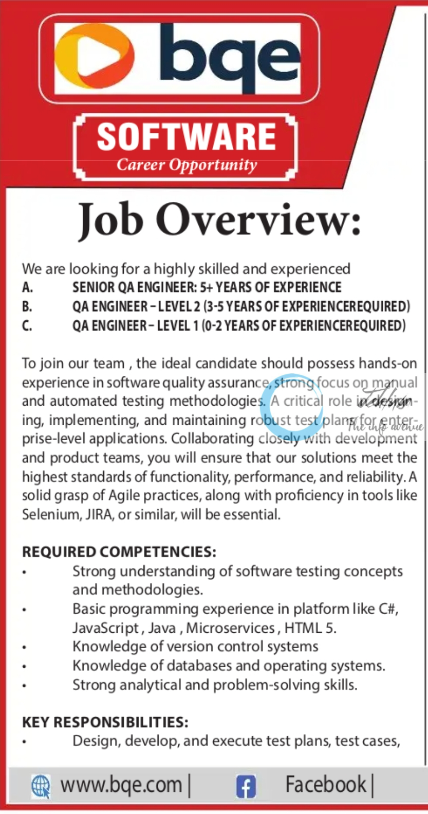 BQE SOFTWARE SRINAGAR QA ENGINEER JOBS OPENINGS 2025