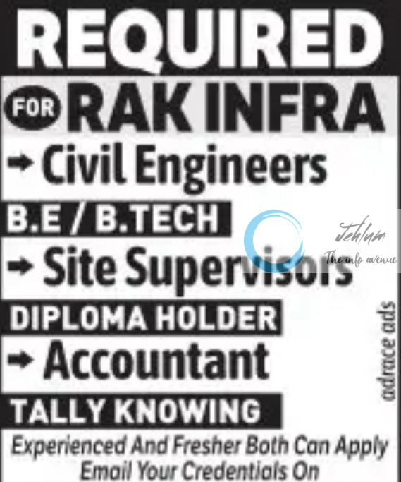 RAK INFRA SRINAGAR JOBS OPENINGS 2025