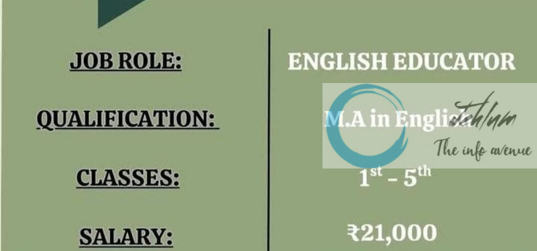 R P SCHOOL NAGBAL SRINAGAR WALK IN INTERVIEW 2025