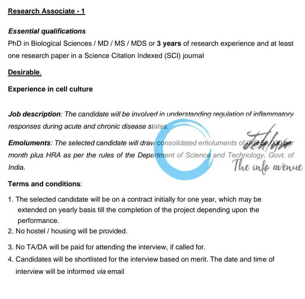 ISLAMIC UNIVERSITY OF SCIENCE AND TECHNOLOGY IUST AWANTIPORA RESEARCH ASSOCIATE RECRUITMENT ADVT NOTIFICATION 2025 ISLAMIC UNIVERSITY OF SCIENCE & TECHNOLOGY IUST AWANTIPORA RESEARCH ASSOCIATE RECRUITMENT ADVT NOTIFICATION 2025