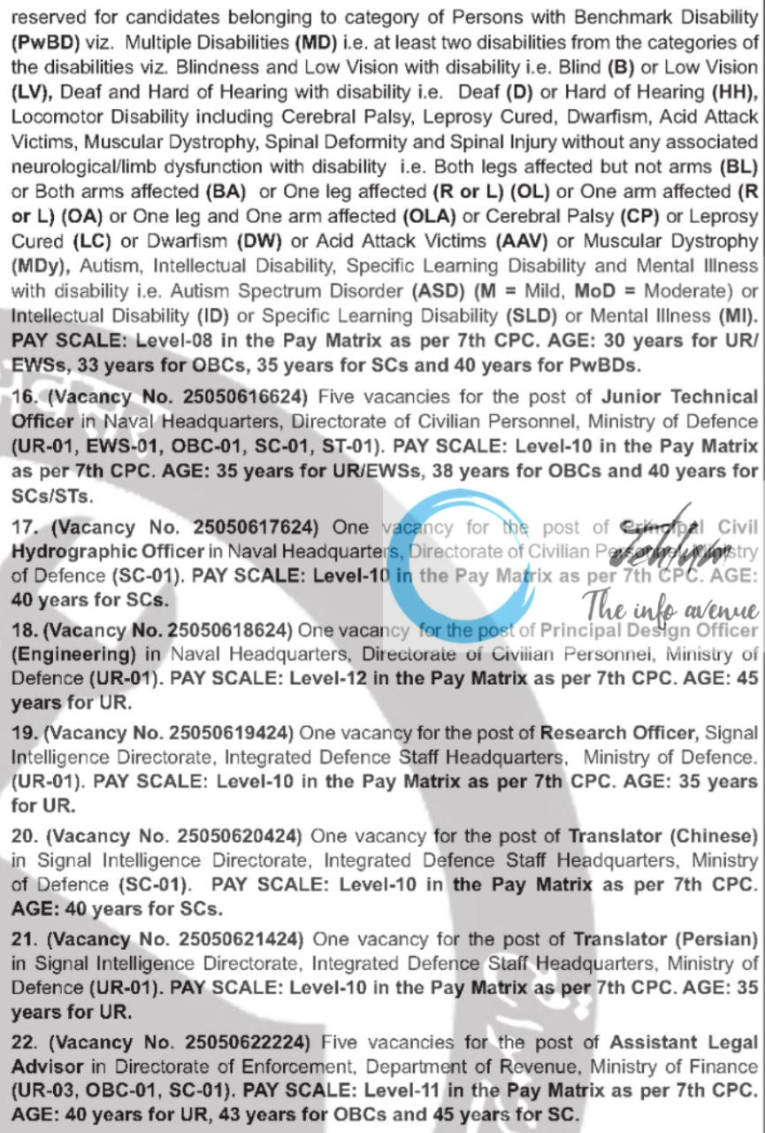 UNION PUBLIC SERVICE COMMISSION UPSC RECRUITMENT ADVT NOTIFICATION NO 06/2025