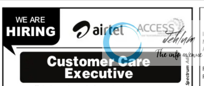 AIRTEL ACCESS SRINAGAR CUSTOMER CARE EXECUTIVE JOBS VACANCY 2025