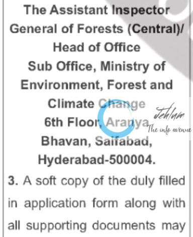 MINISTRY OF ENVIRONMENT FORESTS AND CLIMATE CHANGE RECRUITMENT ADVT NOTIFICATION NO 01/2025 