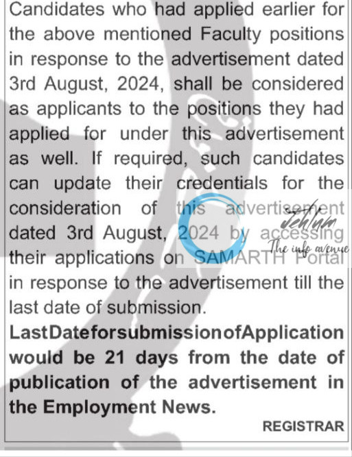 SCHOOL OF PLANNING AND ARCHITECTURE SPA RECRUITMENT ADVT NOTIFICATION 2025