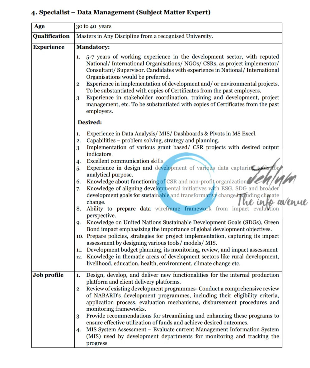 NATIONAL BANK FOR AGRICULTURE AND RURAL DEVELOPMENT NABARD RECRUITMENT ADVT NOTIFICATION NO 02
