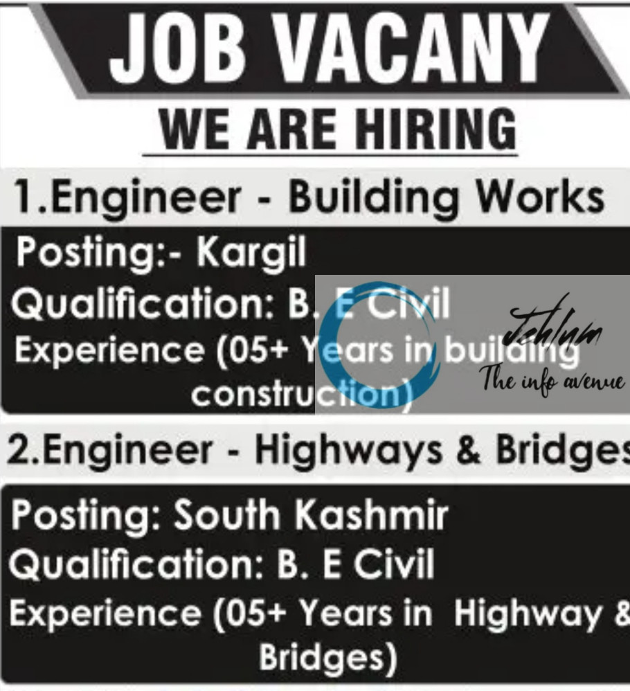 ALLIED CONSTRUCTION CO SRINAGAR ENGINEER JOBS OPENING 2025