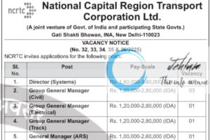 NATIONAL CAPITAL REGION TRANSPORT CORPORATION LTD NCRTC RECRUITMENT ADVT NOTIFICATION NO 32/33/34/35&36/2025