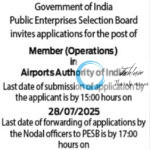 PUBLIC ENTERPRISES SELECTION BOARD PESB RECRUITMENT ADVT NOTIFICATION NO 58/2025