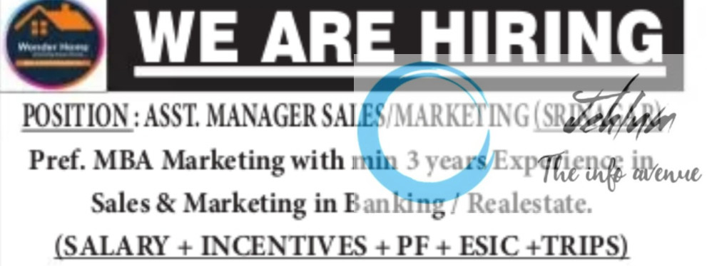 WONDER HOMZ SRINAGAR JOBS OPENING 2025