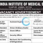 ALL INDIA INSTITUTE OF MEDICAL SCIENCES AIIMS JAMMU RECRUITMENT ADVT NOTIFICATION 2025