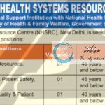 NATIONAL HEALTH SYSTEMS RESOURCE CENTRE NHSRC COUNSULTANT RECRUITMENT ADVT NOTIFICATION 2025
