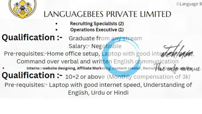 LANGUAGE BEES PVT LTD JOBS OPENINGS 2025