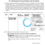AI ASSETS HOLDING LIMITED LEGAL AND CORPORATE MANAGER RECRUITMENT ADVT NOTIFICATION 2025