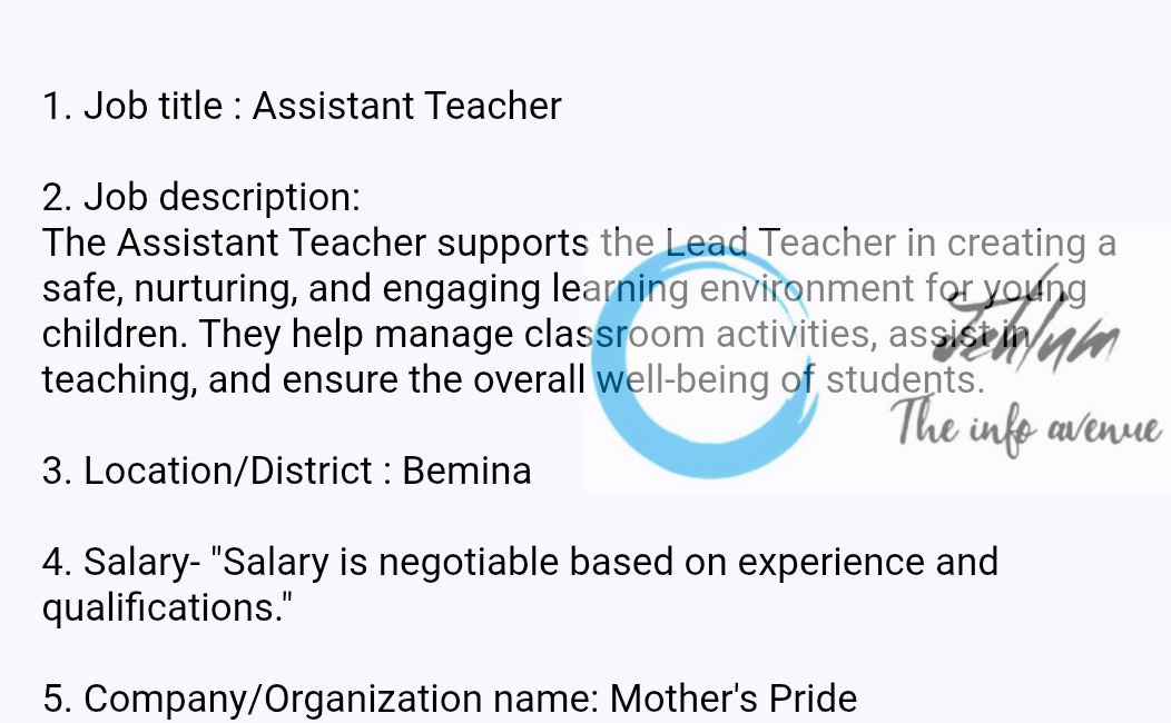 MOTHER'S PRIDE SCHOOL SRINAGAR TEACHERS JOBS OPENING 2025