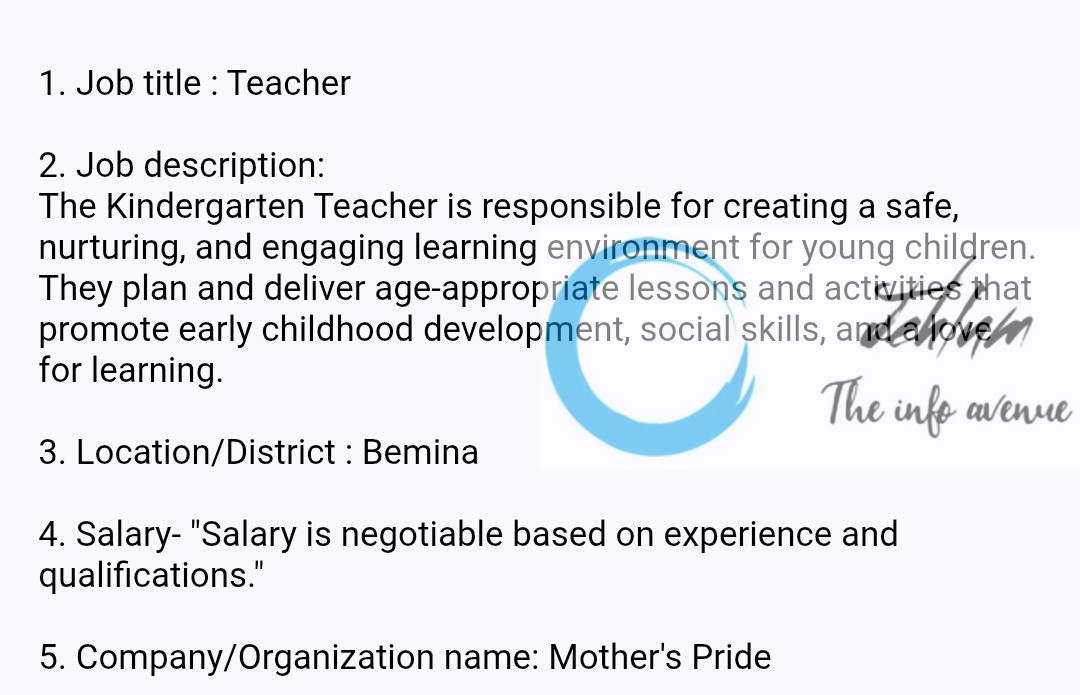 MOTHER'S PRIDE SCHOOL SRINAGAR TEACHERS JOBS OPENING 2025