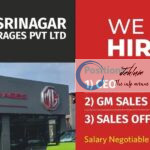 MG SRINAGAR KY GARAGES PVT LTD JOBS OPENING 2025