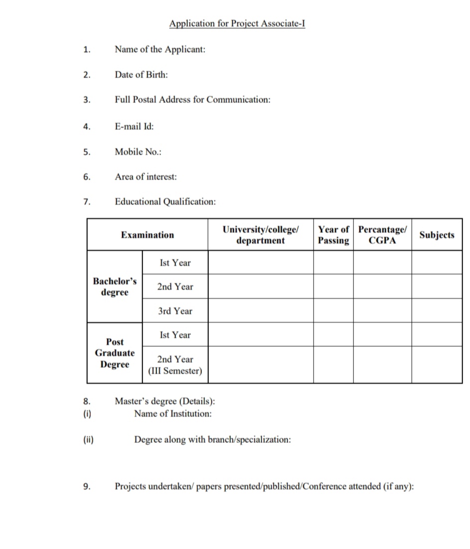 UNIVERSITY OF KASHMIR KU DEPARTMENT OF BIOTECHNOLOGY PROJECT ASSOCIATES RECRUITMENT ADVT NOTIFICATION NO ANRF/PM-ECRG/KU/BT/001